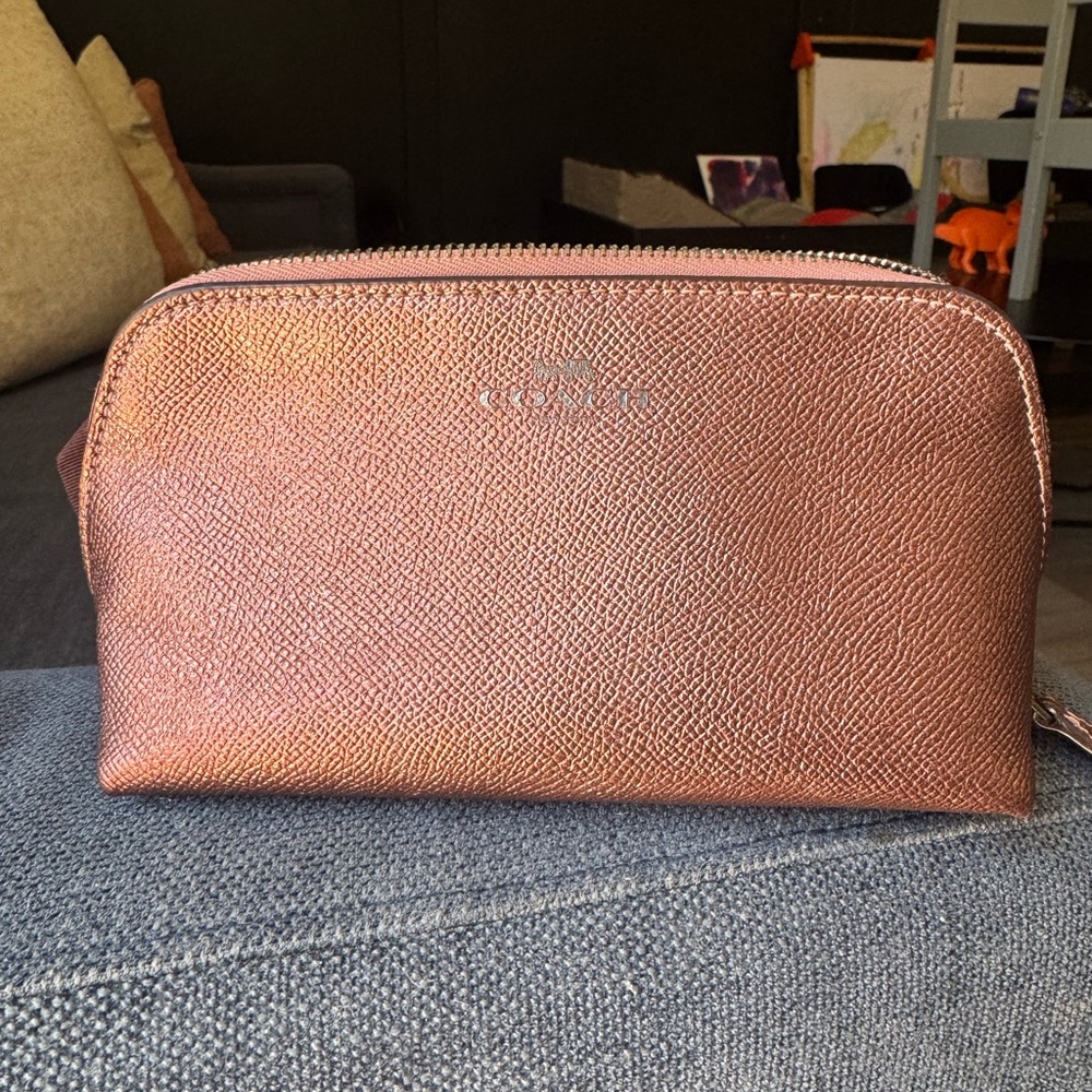 Coach Shimmering Rose Gold Pouch